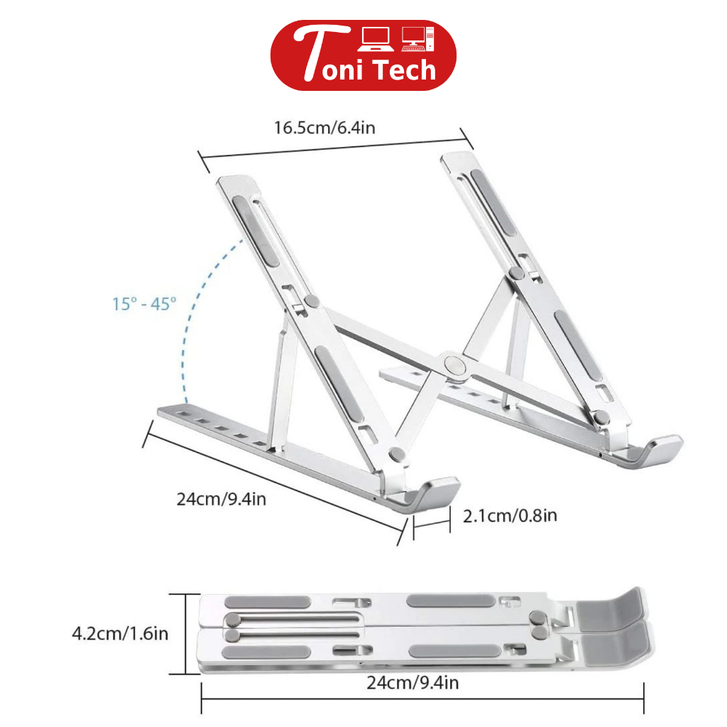 Giá đỡ Laptop, Kệ đỡ Laptop, Kệ kê Laptop, Kệ đỡ Laptop, Kê Laptop hợp kim NHÔM cao cấp, 7 cấp độ chỉnh độ cao. | BigBuy360 - bigbuy360.vn