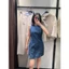 Váy jean nhúm eo tôn dáng, Váy denim sát nách basic đơn giản dễ mặc tôn dáng (HC11)