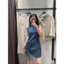 Váy jean nhúm eo tôn dáng, Váy denim sát nách basic đơn giản dễ mặc tôn dáng (HC11)