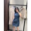 Váy jean nhúm eo tôn dáng, Váy denim sát nách basic đơn giản dễ mặc tôn dáng (HC11)