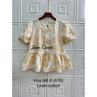 [JUNE LINEN] A16 - Áo babydoll LINEN. Ảnh thật.