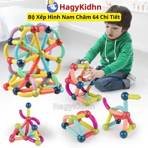 Đồ Chơi Xếp Hình Nam Châm 64 Chi Tiết Cho Bé Hagykidhn Đồ Chơi Giáo Dục Ghép Hình Montessori Giúp Bé Phát Triển Trí Tuệ