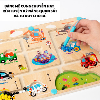 Đồ chơi nhập vai-Đồ chơi gỗ-Đồ chơi giao thông, bảng điều khiển giao thông, bảng to 30cm x 22cm x 1,5cm