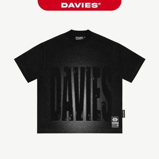 Áo thun hiphop in chữ full mặt trước DAVIES form rộng tay ngắn màu đen nam, nữ Flash Tee| D-T27