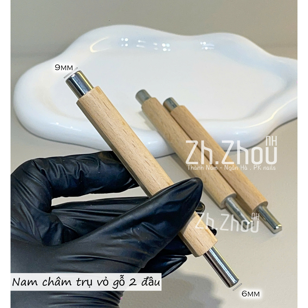 Nam châm hơ mắt mèo kim cương chuyên dụng, nam châm 2 đầu (lực hút rất mạnh), phụ kiện nail cao cấp chính hãng