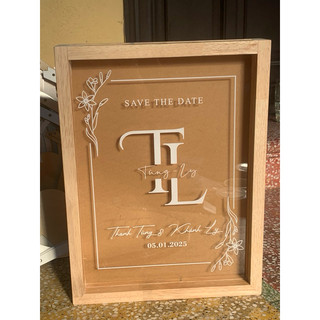 Hộp rót cát/ Rót gạo khắc tên theo yêu cầu đã bao gồm cát