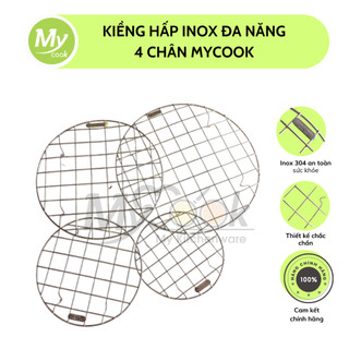 [Inox 304] Kiềng Hấp Vỉ Hấp Nướng Tròn Đa Năng Inox MyCook Rế Hấp Dày Thép Không Gỉ