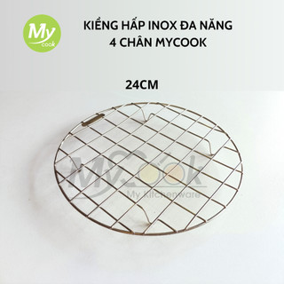 [Inox 304] Kiềng Hấp Vỉ Hấp Nướng Tròn Đa Năng Inox MyCook Rế Hấp Dày Thép Không Gỉ