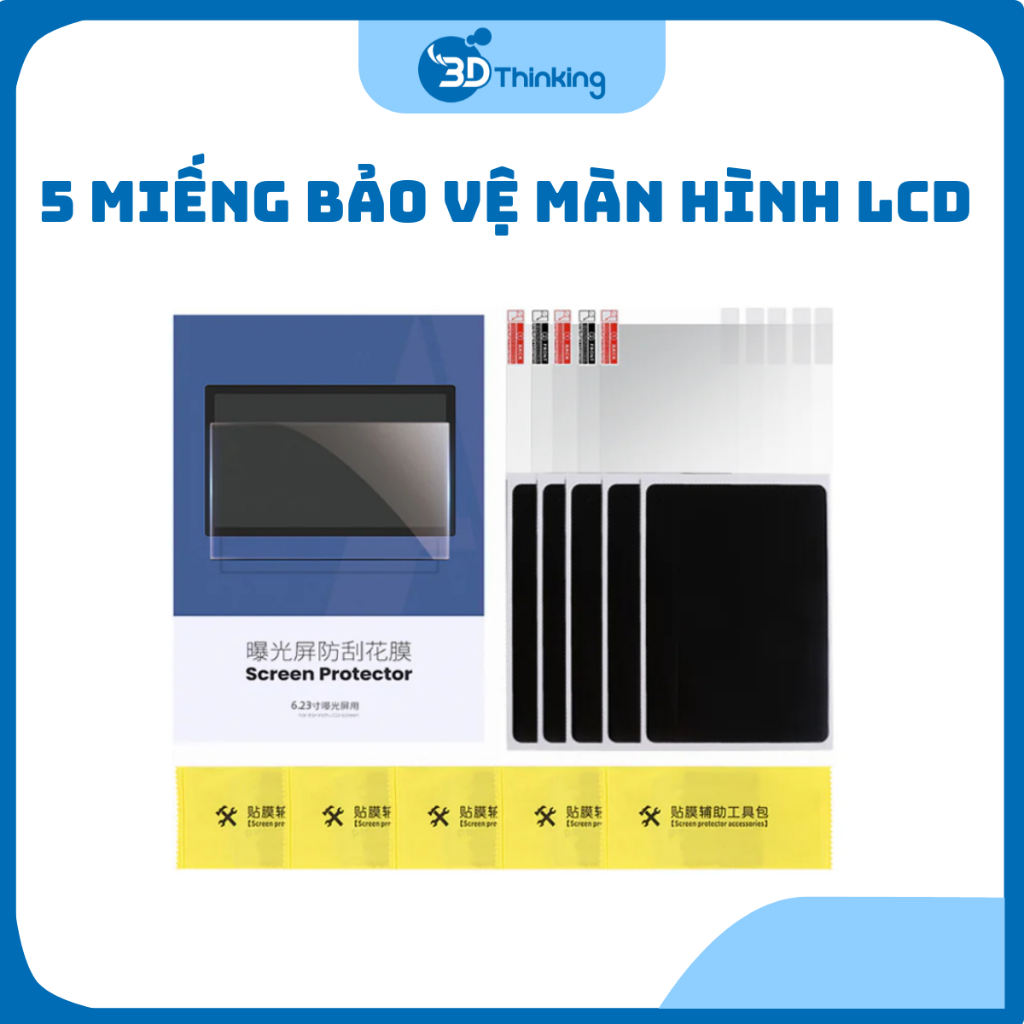 Combo miếng dán bảo vệ màn hình LCD máy resin Anycubic