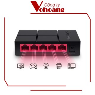 Switch Desktop 5 cổng 10/100/1000Mbps Mercusys MS105G tốc độ cao, kết nối ổn định, nhỏ gọn