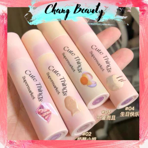 [Flortte] Son lót Flortte và Chì Kẻ viền môi che khuyết điểm môi Cute Things chất mềm mịn che phủ rãnh và thâm viền môi