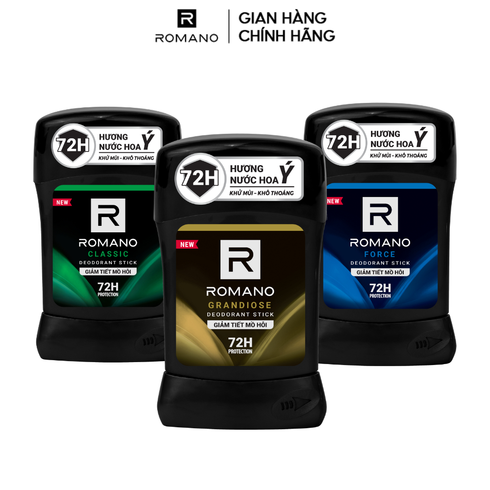 Ảnh Combo 2 Sáp ngăn mùi cho nam Romano 50g - Khử mùi 72H, lưu hương Ý dài lâu 1