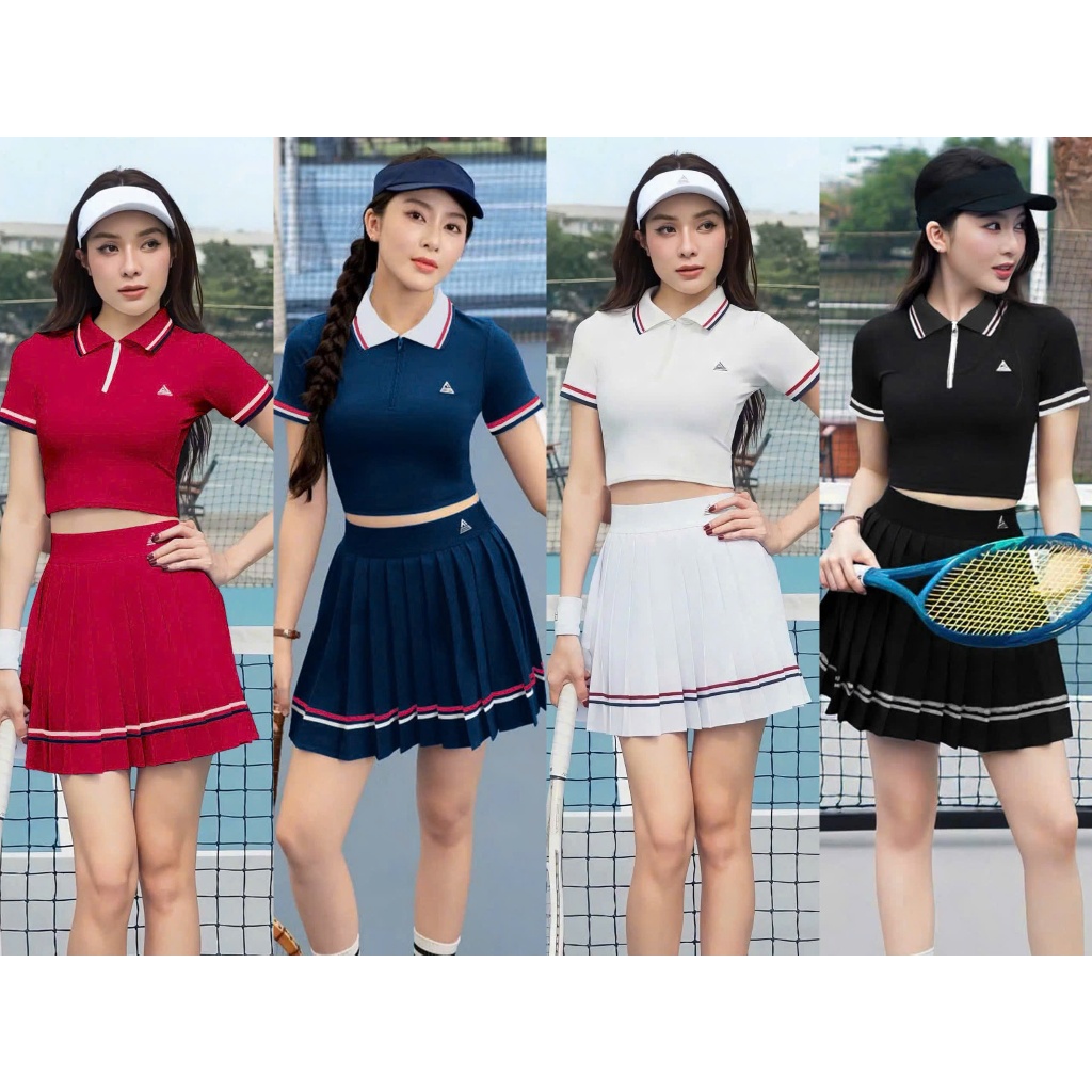 [PICKLEBALL VN] Bộ thể thao nữ, bộ váy áo chơi Pickleball Golf Tennis cầu lông năng động tôn dáng