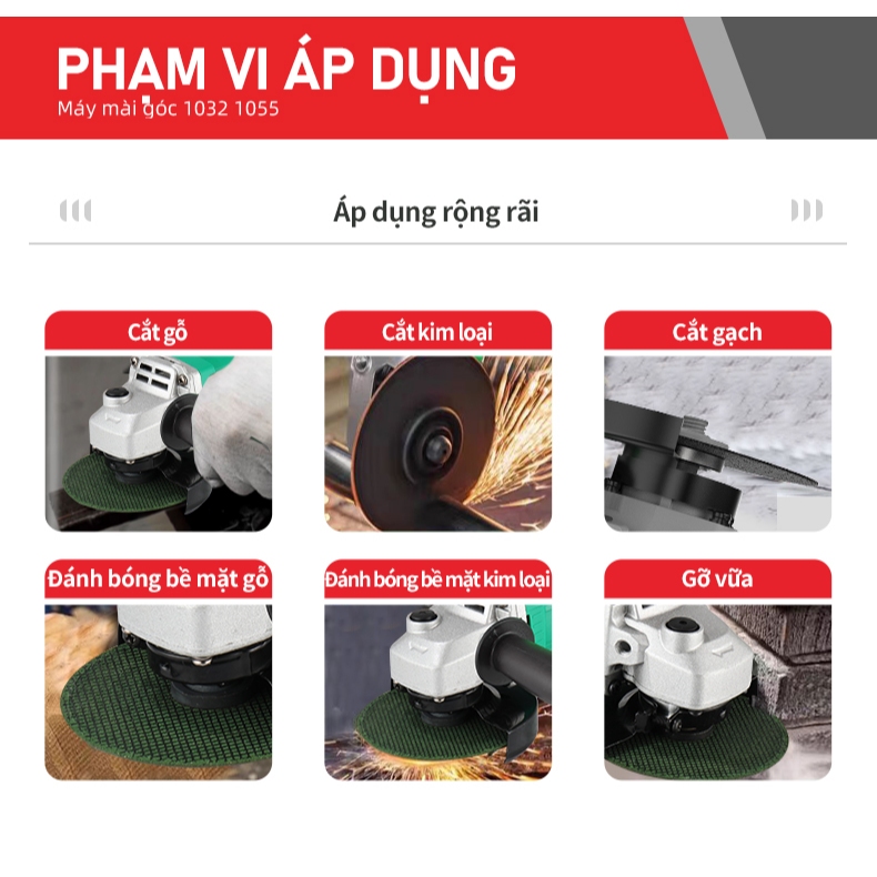 Máy mài góc TANKMECH TK-1055 máy mài tay dài 900W máy mài cầm tay máy mài đá lõi đồng100% điều chỉnh tốc độ