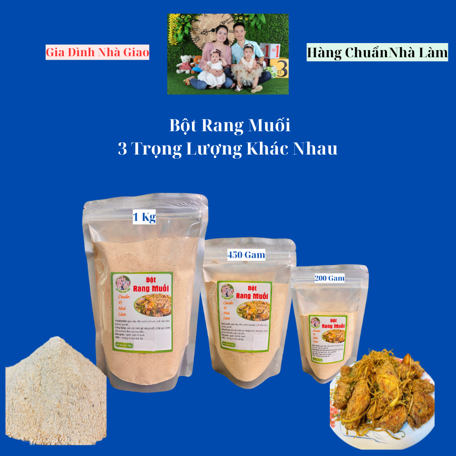Bột Rang Muối CHUẨN VỊ NHÀ LÀM 3 Trọng Lượng Gói 1 Kg, 450 Gam, 200Gam ...