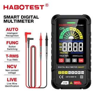 (Bảo hàng 1 năm)HABOTEST🔥 HT124B+ Đồng hồ vạn năng kỹ thuật số thông minh 600V AC/DC 4000 chữ số