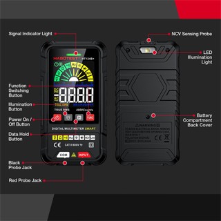 (Bảo hàng 1 năm)HABOTEST🔥 HT124B+ Đồng hồ vạn năng kỹ thuật số thông minh 600V AC/DC 4000 chữ số