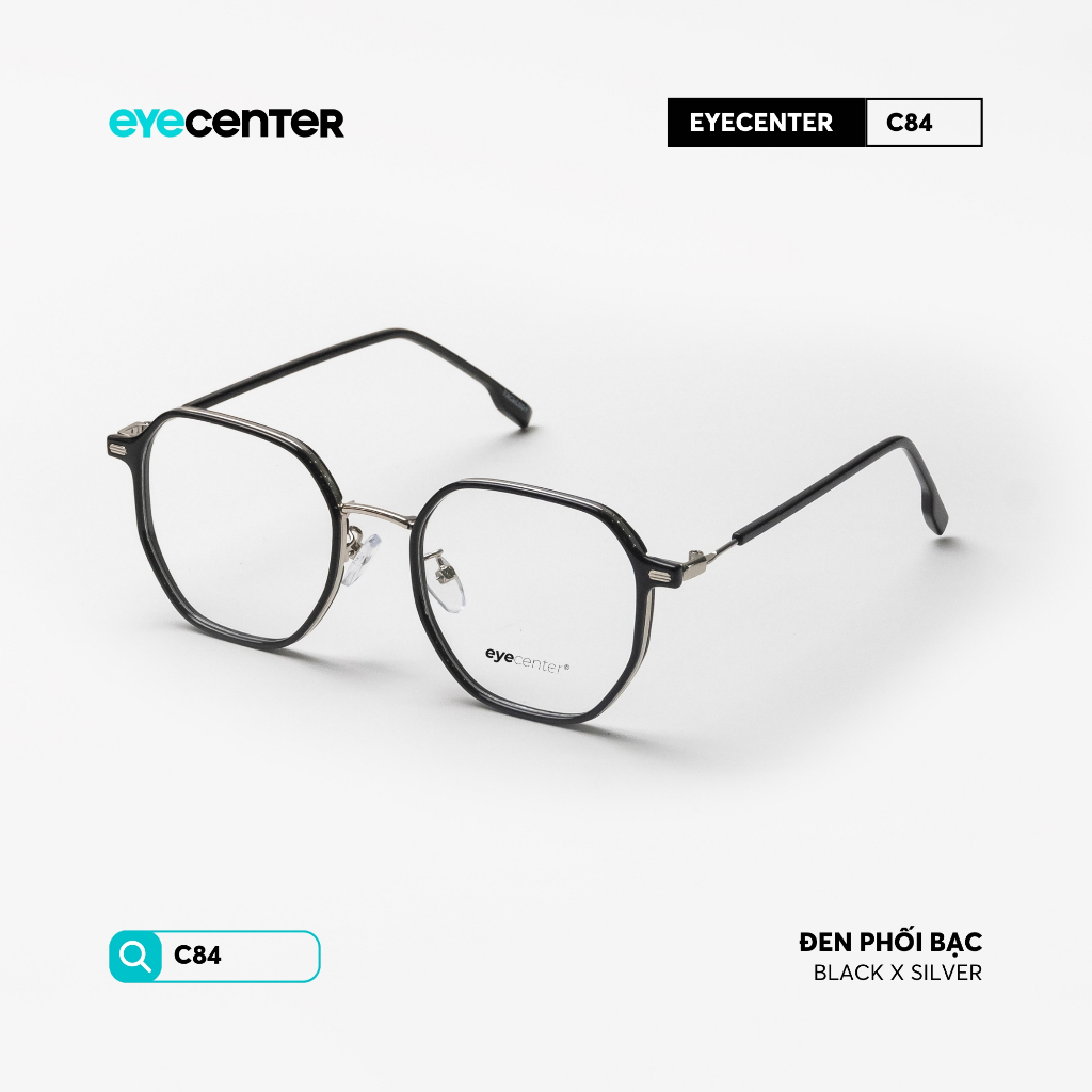 Ảnh Gọng kính cận nam nữ chính hãng EYECENTER C84S kim loại chống gỉ nhập khẩu by Eye Center Vietnam 3