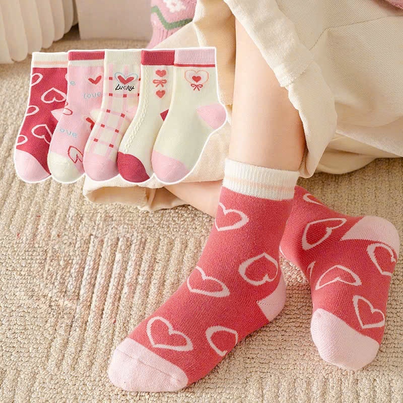 Set 5 đôi Tất trẻ em hoạt hình bé trai bé gái từ 0-8 tuổi ,thoải mái ấm áp từ bông, cotton len HC20