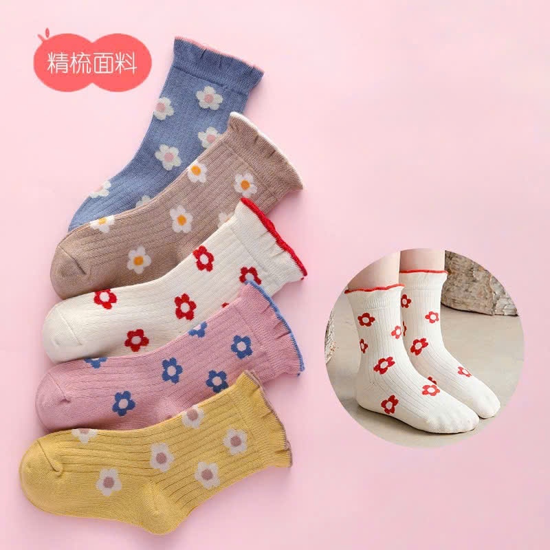 Set 5 đôi Tất trẻ em hoạt hình bé trai bé gái từ 0-8 tuổi ,thoải mái ấm áp từ bông, cotton len HC20