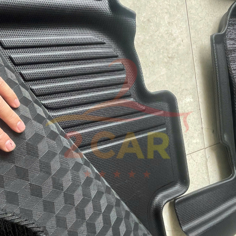 Thảm Lót Sàn NHỰA 5D kèm RỐI SẴN xe Vinfast VF7 - Hàng Nhựa đúc nguyên khối TRÀN VIỀN TPE