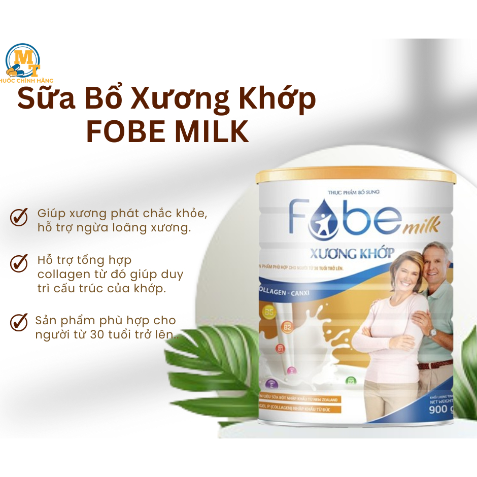 Sữa Bột Fobemilk Xương Khớp FOBE Bổ Sung Collagen, Canxi và Vitamin D ...