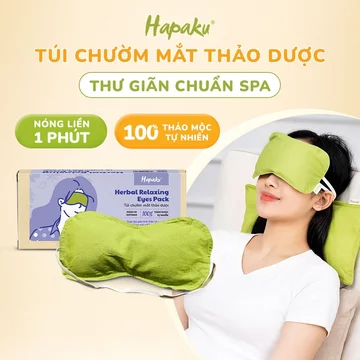 Túi Chườm Mắt Thảo Dược Hapaku, Thảo Dược Spa Loại 1, Giảm Nhức Mỏi Mắt, Giảm Quầng Thâm Mắt, Thư Giãn Ngủ Ngon