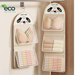 Túi Lưới Đựng Đồ Lót Tất Vớ Treo Tủ Quần Áo ECO, Giỏ Lưới Treo Đồ Cá Nhân 1-2-3 Ngăn Gọn Gàng