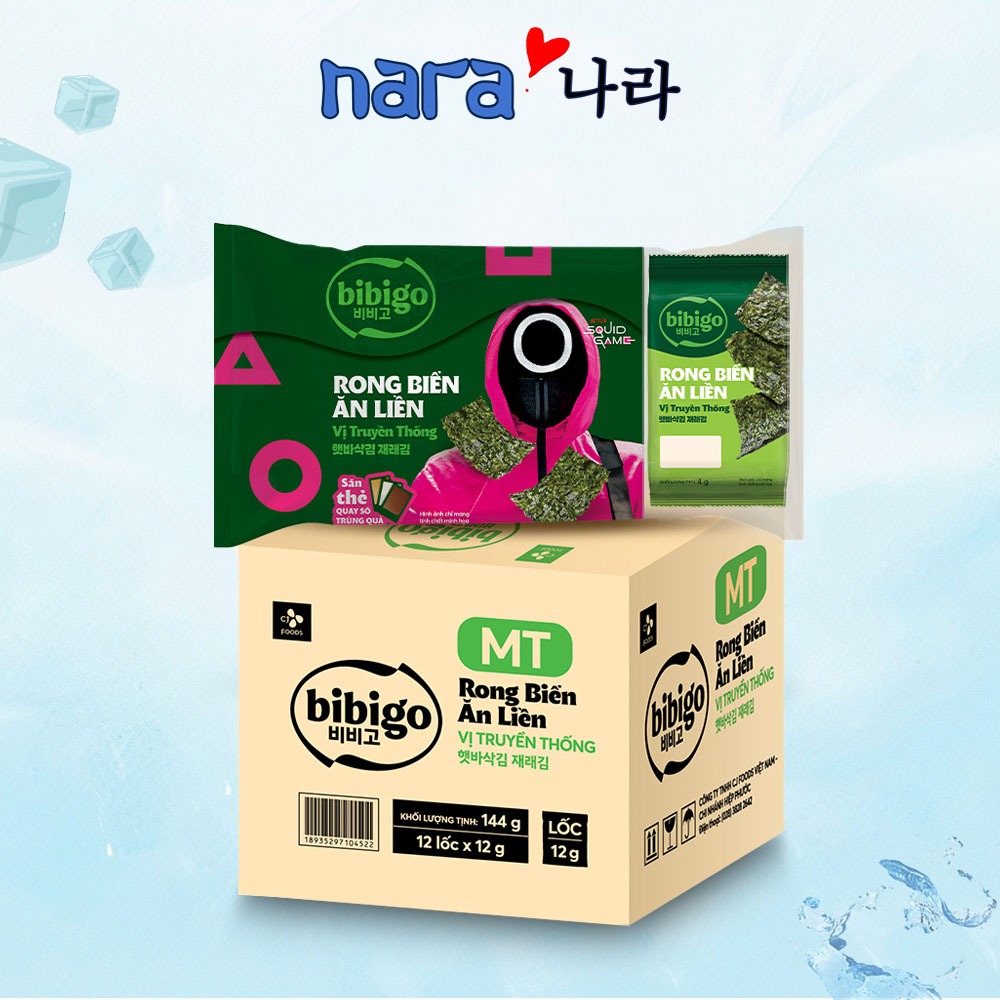 Rong Biển Ăn Liền BIBIGO Hàn Quốc 1 thùng (12 lốc, 1 lốc 3 gói) - vị ...