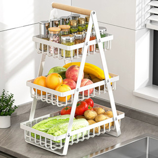 Kệ Đựng Đồ Nhà Bếp Đa Năng 3 Tầng ECO, Giỏ Đựng Gia Vị, Trái Cây, Decor Đa Năng Thép Cacbon Cao Cấp