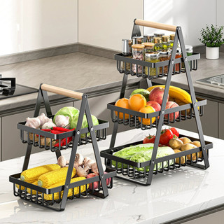 Kệ Đựng Đồ Nhà Bếp Đa Năng 3 Tầng ECO, Giỏ Đựng Gia Vị, Trái Cây, Decor Đa Năng Thép Cacbon Cao Cấp