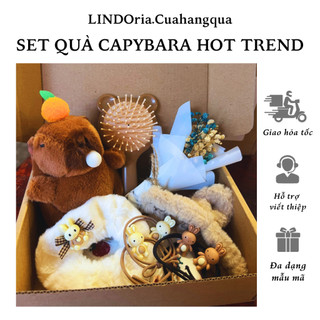 Quà Sinh Nhật LINDOria, Phụ kiện Capybara cute, Set Quà Tặng Valentine, 8/3, 20/10