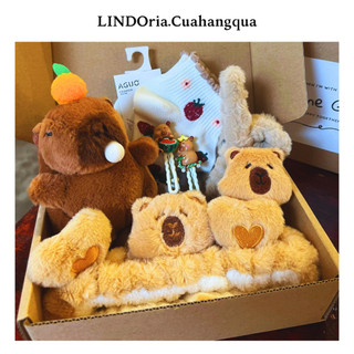 Set quà tặng sinh nhật LINDOria, Phụ Kiện Capybara hot trend, Quà tặng 8/3, 14/2, 20/10
