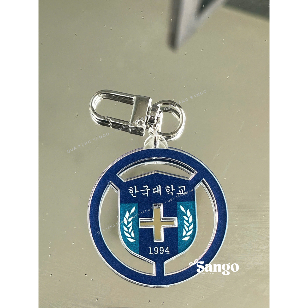 (Ảnh  thật )Móc khóa Friendly Rivalry-Bạn bạn bè bè -Đại học y Hankuk khuy xịn,in 2 mặt - Quà Tặng Sango