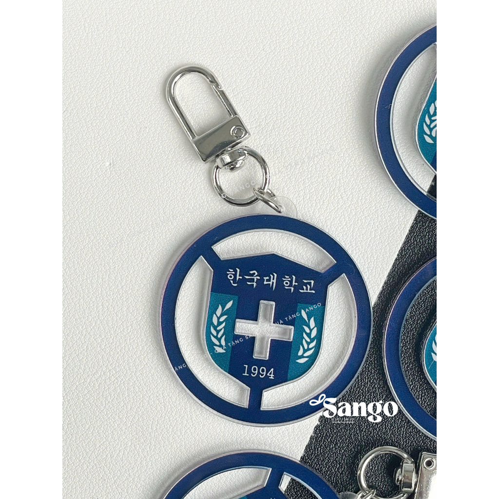 (Ảnh  thật )Móc khóa Friendly Rivalry-Bạn bạn bè bè -Đại học y Hankuk khuy xịn,in 2 mặt - Quà Tặng Sango