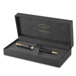 Bút bi, bút ký cao cấp mạ vàng Parker Sonnet, chất liệu kim loại, thân đen nhám, ngòi 1,0mm, có túi giấy quà tặng — ảnh 1