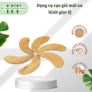 Dụng cụ cạo gió mát xa hình giọt lệ bằng gỗ thơm, giúp đả thông kinh mạch-Mỹ Nghệ dướng Sinh HT