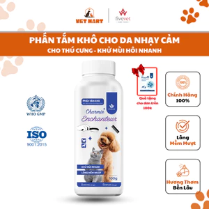Phấn Tắm Khô Charmie Enchanteur Cho Thú Cưng Có Da Nhạy Cảm 100gr - Fivevet
