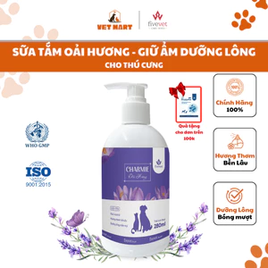 Sữa Tắm Charmie Hương Oải Hương Cho Thú Cưng - Hương Thơm Bền Lâu 280ml_Fivevet