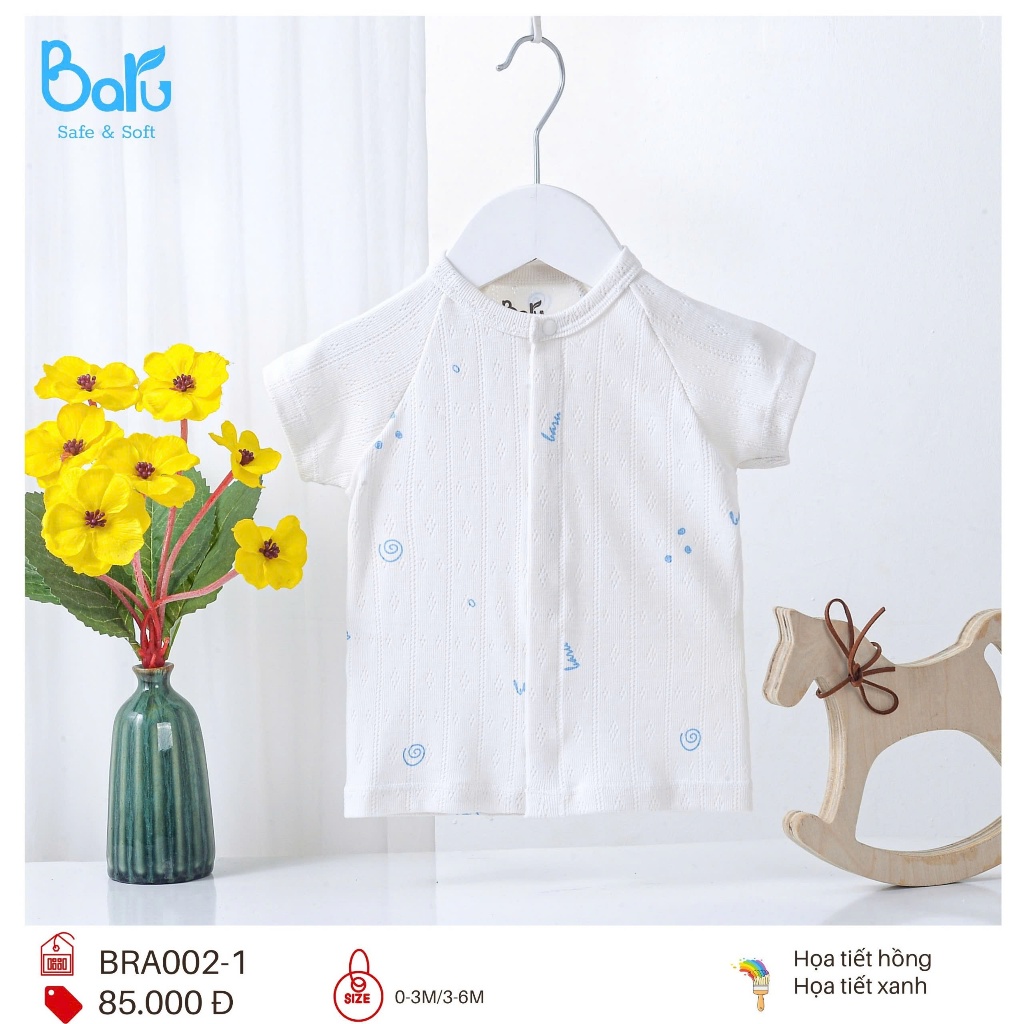 Áo sơ sinh cài giữa bé trai bé gái---- BRA002-1