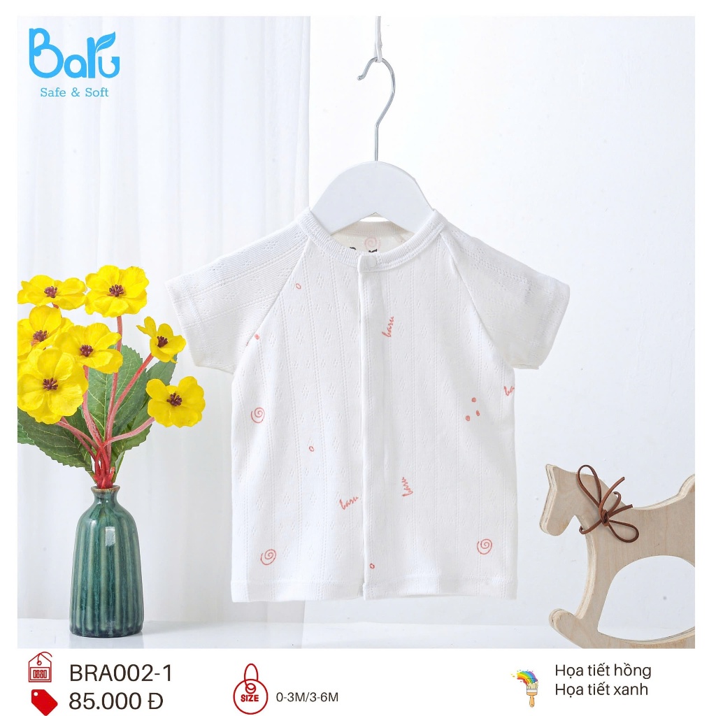 Áo sơ sinh cài giữa bé trai bé gái---- BRA002-1