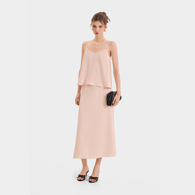 Ảnh Váy Dài Trơn Kiểu Nữ MARC FASHION Form A - CBNH063624 2