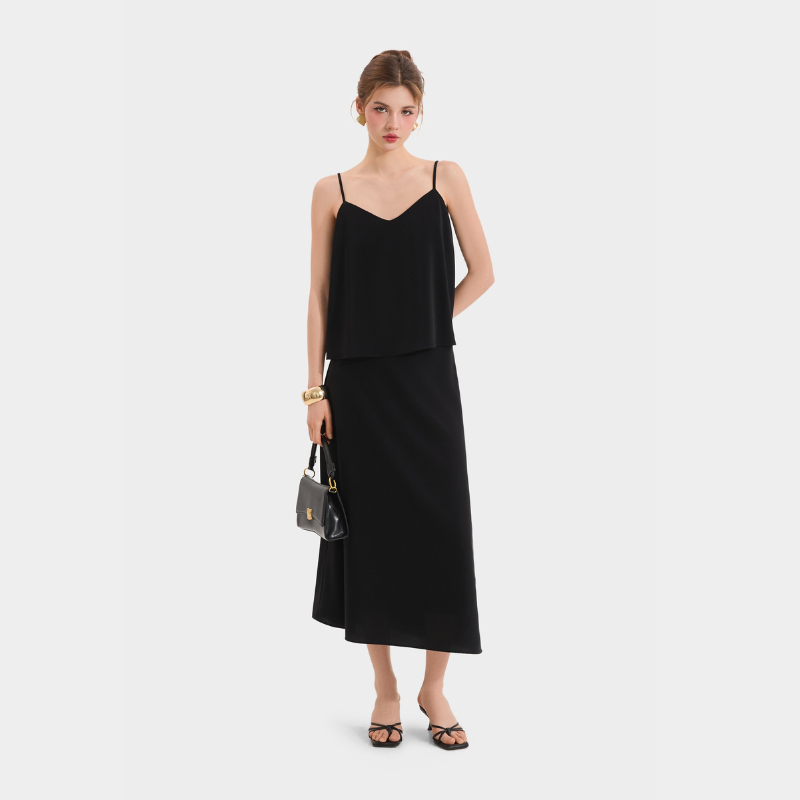 Ảnh Váy Dài Trơn Kiểu Nữ MARC FASHION Form A - CBNH063624 3