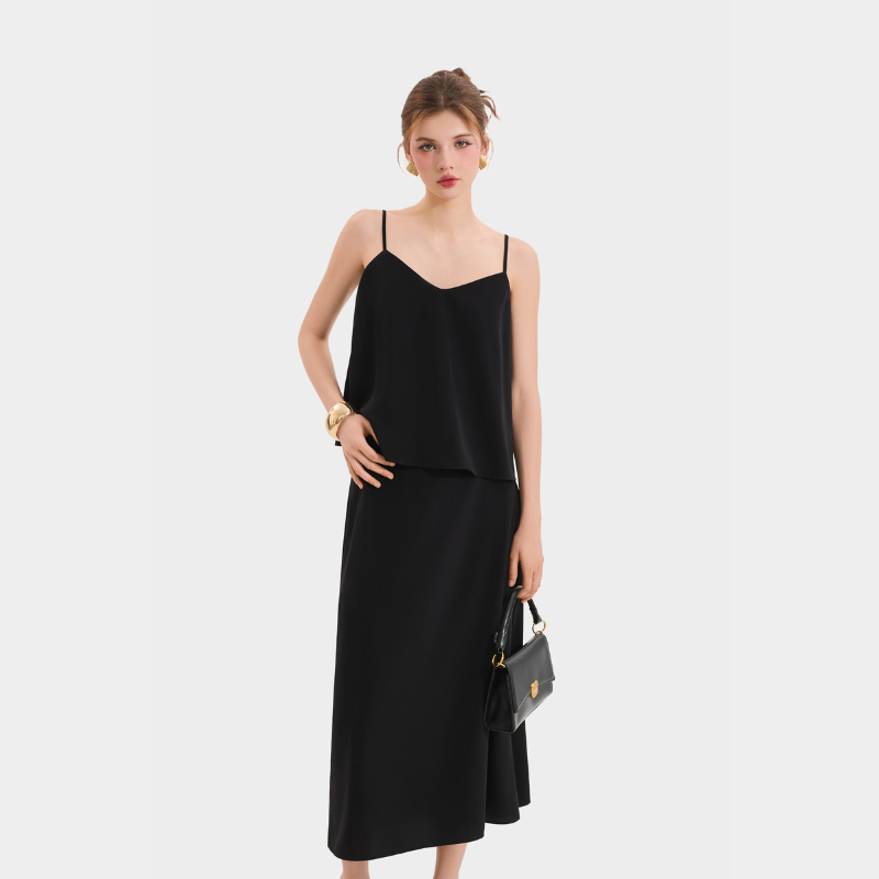 Ảnh Váy Dài Trơn Kiểu Nữ MARC FASHION Form A - CBNH063624 4
