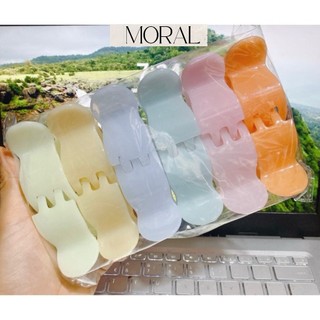 SET 12 Kẹp Tóc Càng Cua MORAL 5 Răng Bầu Màu Bóng Siêu Đẹp - Phụ Kiện Tóc Thời Trang, Chắc Chắn, Tạo Kiểu Dễ Dàng