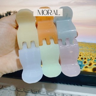 SET 12 Kẹp Tóc Càng Cua MORAL 5 Răng Bầu Màu Bóng Siêu Đẹp - Phụ Kiện Tóc Thời Trang, Chắc Chắn, Tạo Kiểu Dễ Dàng