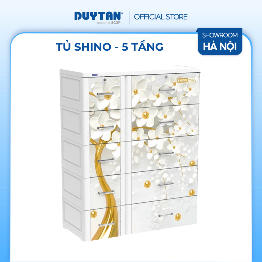 Tủ nhựa Duy Tân Shino 5 tầng 10 ngăn lớn nhỏ tiện lợi sắp xếp quần áo, vật dụng đa năng trong một