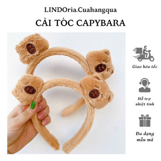 Cài Tóc Capybara hot trend, Cài Tóc Cute Lông Nhung Mềm Mại