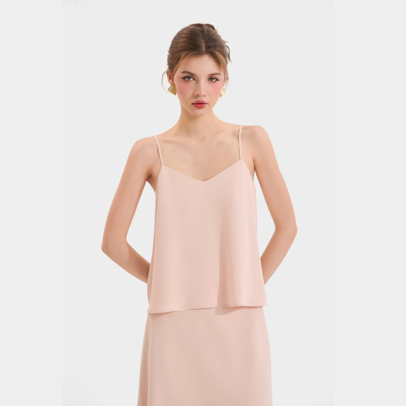 Ảnh Áo 2 Dây Cổ Tim MARC FASHION Form Rộng Cơ Bản - CBNH063524 1