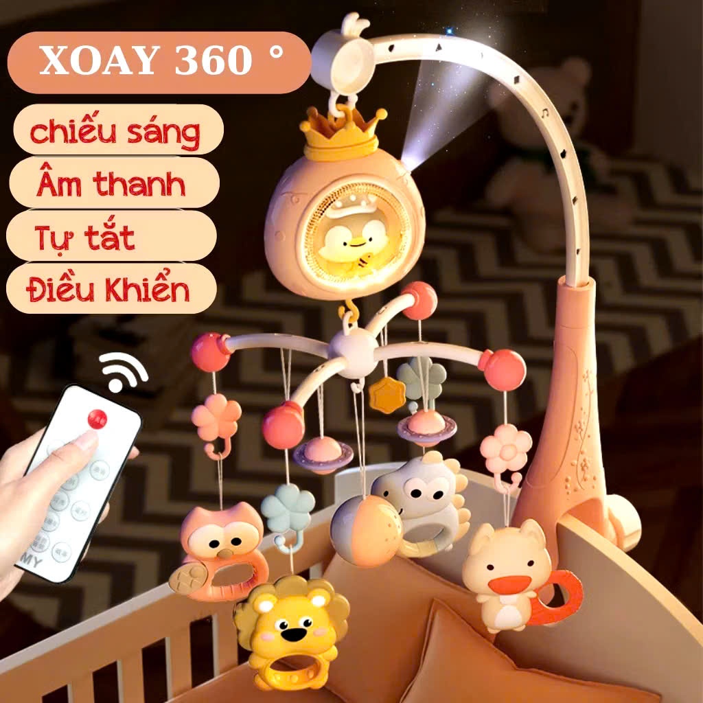 Ảnh Đồ Chơi Treo Nôi Cho Bé TNBOOKS Xoay 360 Kích Thích Thị Giác Có Hộp Nhạc, Chế Độ Tự Tắt 1